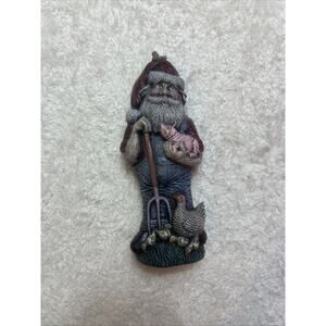 Vintage 1994 Nowells Farm Farmer Santa Figurine